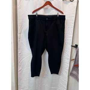 Torrid Skinny  Pants Size 24R Black Rayon Nylon Elastic Waist Pockets